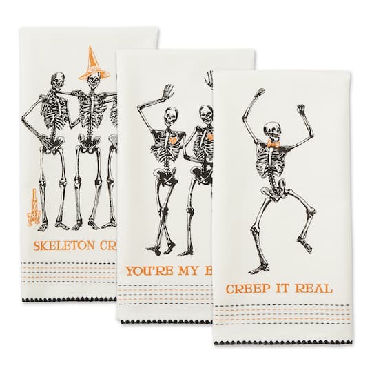 DII® Skeletons Printed Dishtowel Set